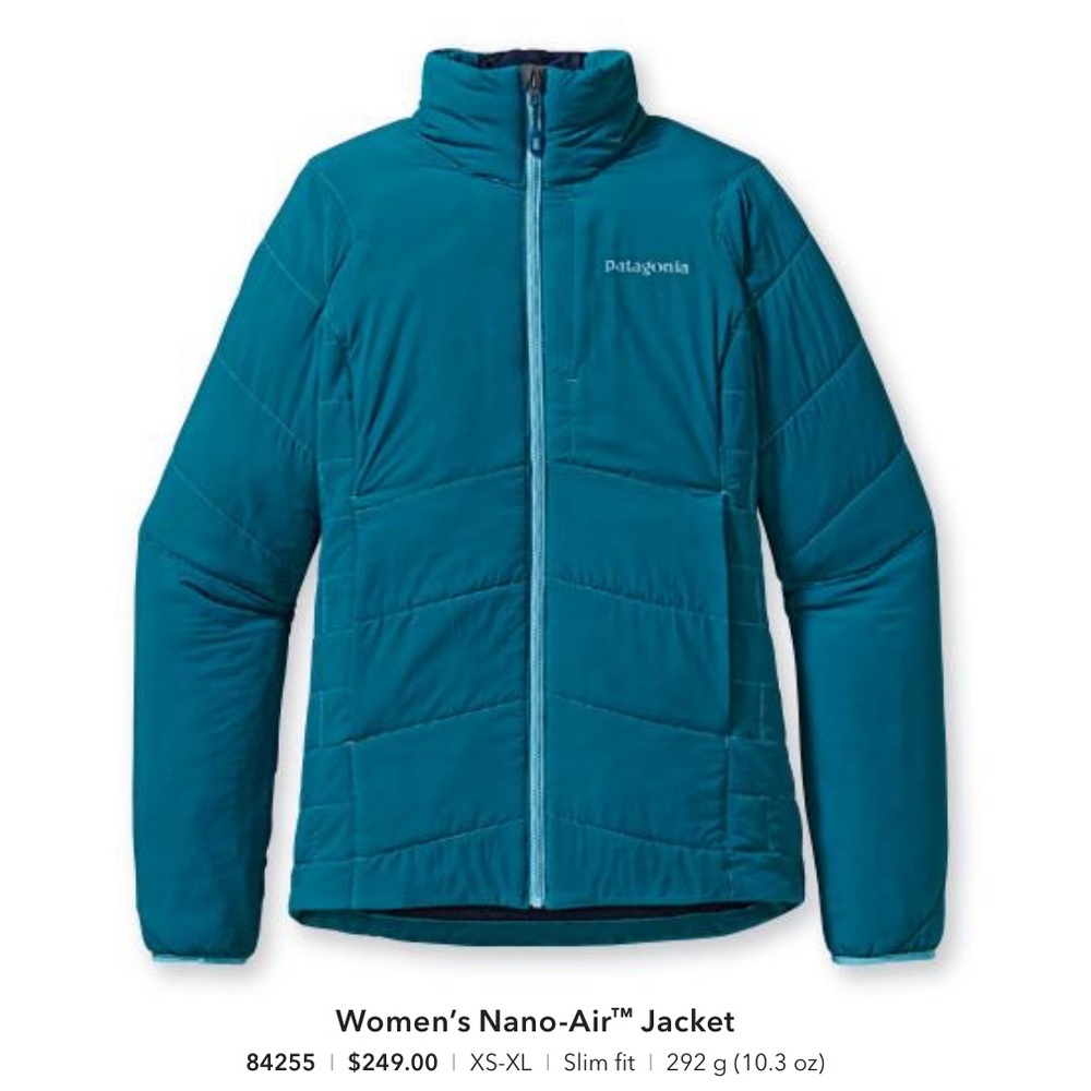 Patagonia Women’s Nano-air coat in black XS